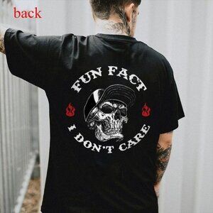 Fun Fact I Don't Care Skeleton Shirt, Funny Sarcastic Shirt, Grim Reaper Meme 24